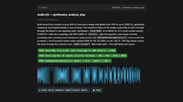 Audio I/O — demo preview