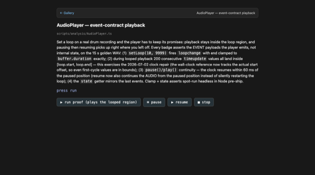 AudioPlayer — demo preview