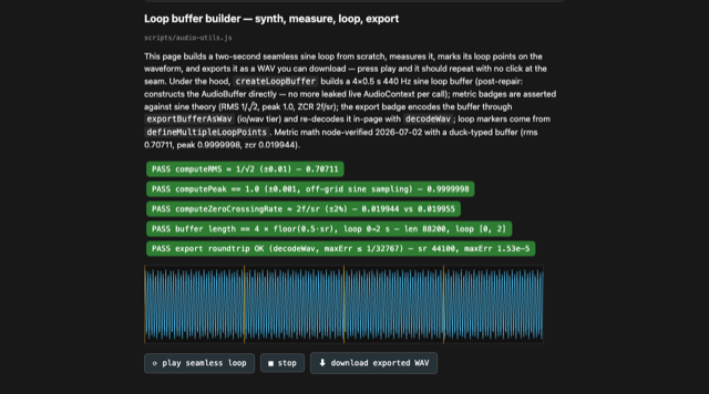 Loop buffer builder — demo preview