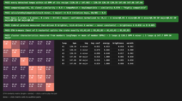 DJ crate analyzer — demo preview