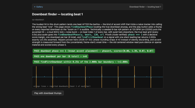 Downbeat detection — demo preview