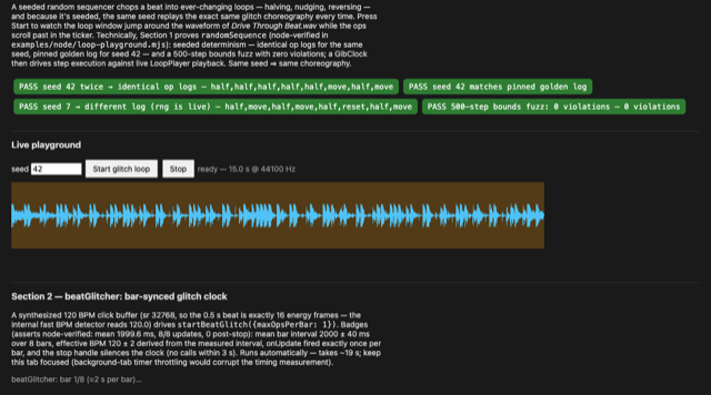 Glitch playground — demo preview