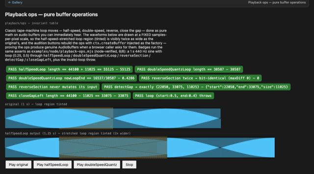Playback ops — demo preview
