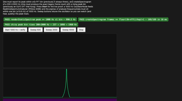 Spectrum analyzer — demo preview