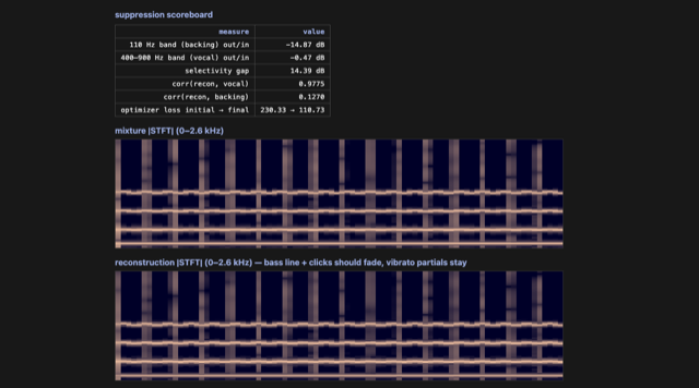 Fingerprint vocal matching (supervised) — demo preview