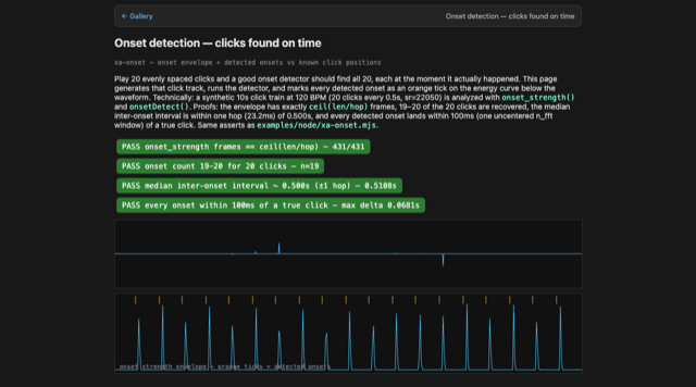 Onset detection — demo preview